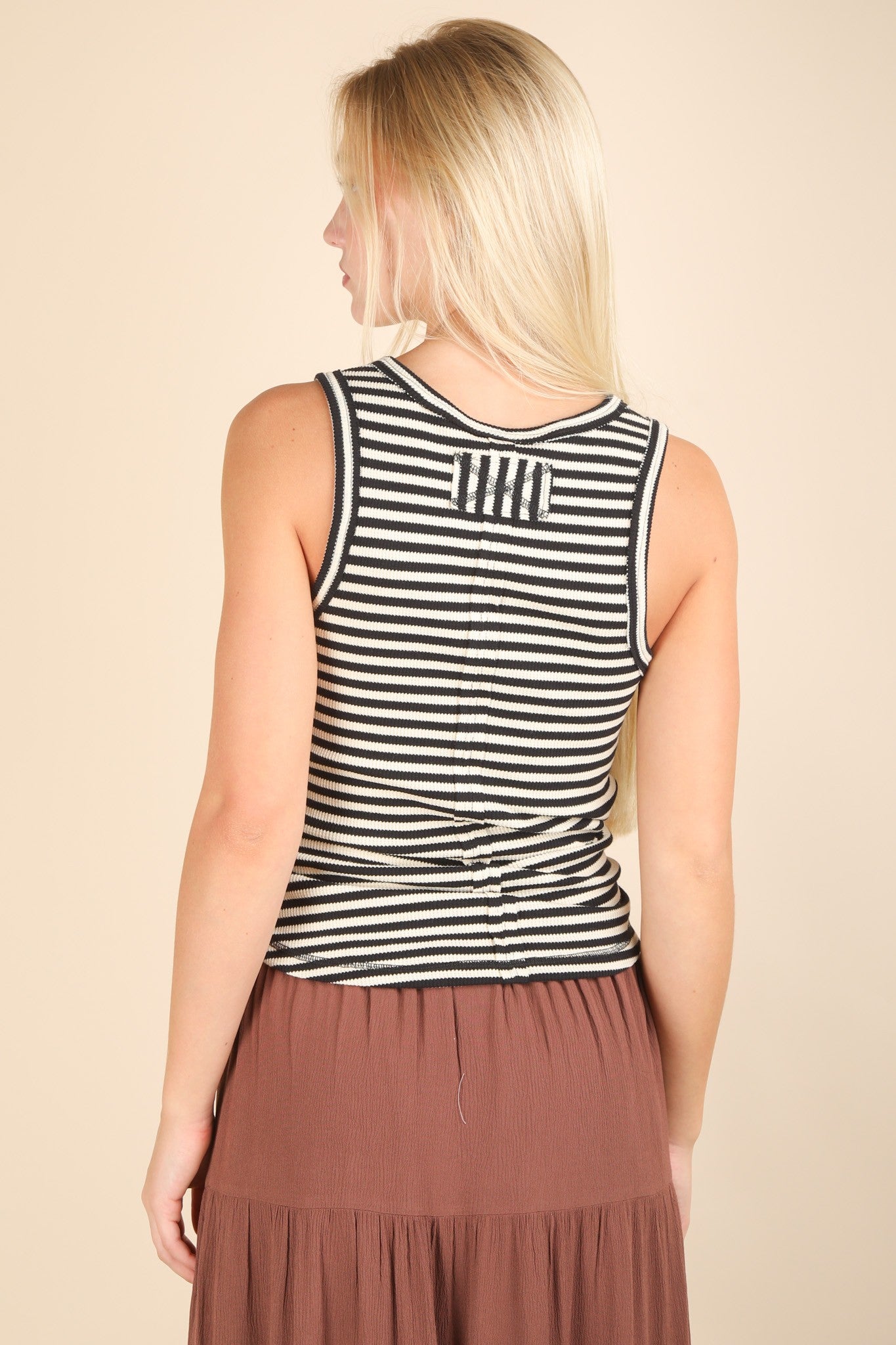 Striped Button Down Tank