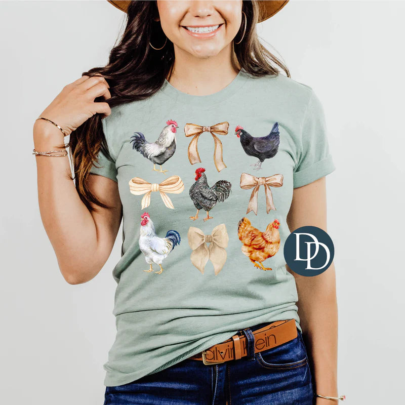 'Chicken Flock Bows' Graphic