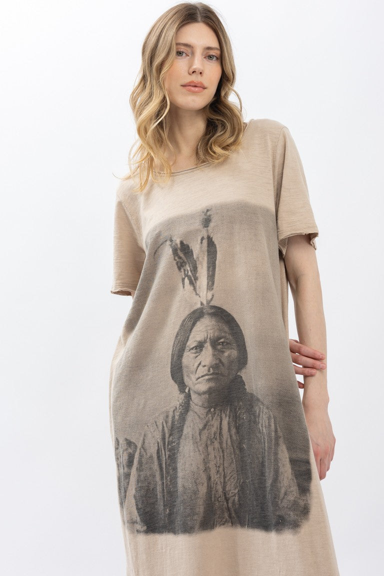 Sitting Bull T-Shirt Dress
