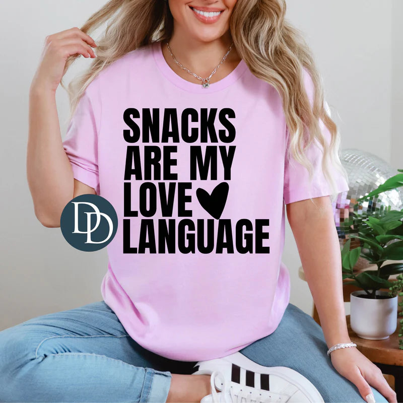 'Snacks Are My Love Language' Graphic