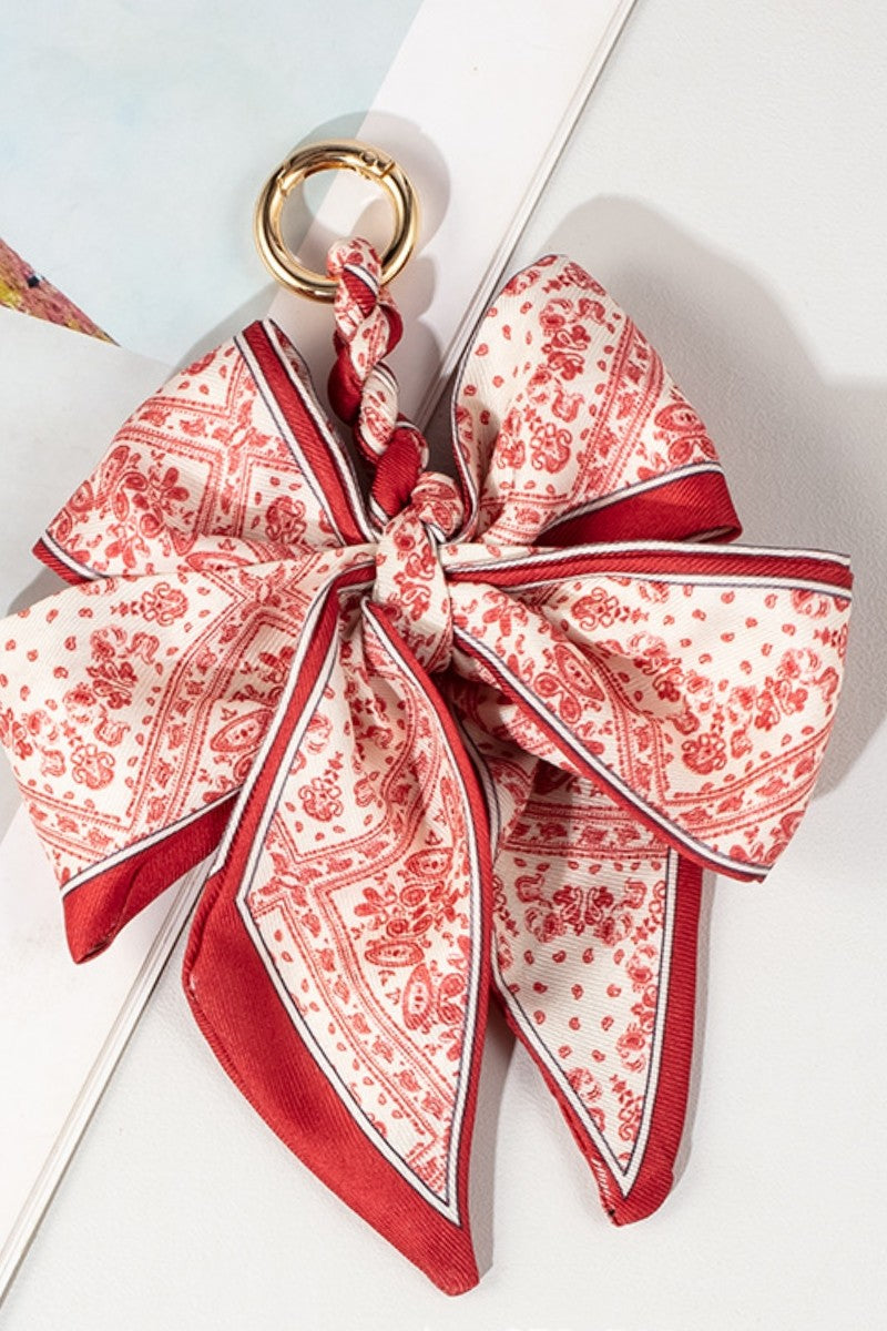 Scarf Bow Charm Keychain- Shortcake