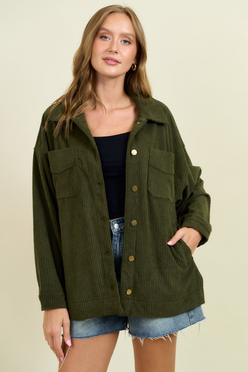 Sadie Corduroy Oversized Shacket