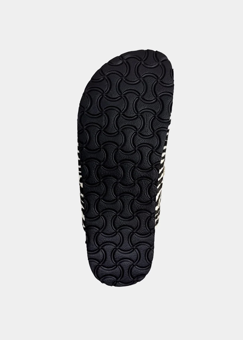Ariana Zebra Hair Mule