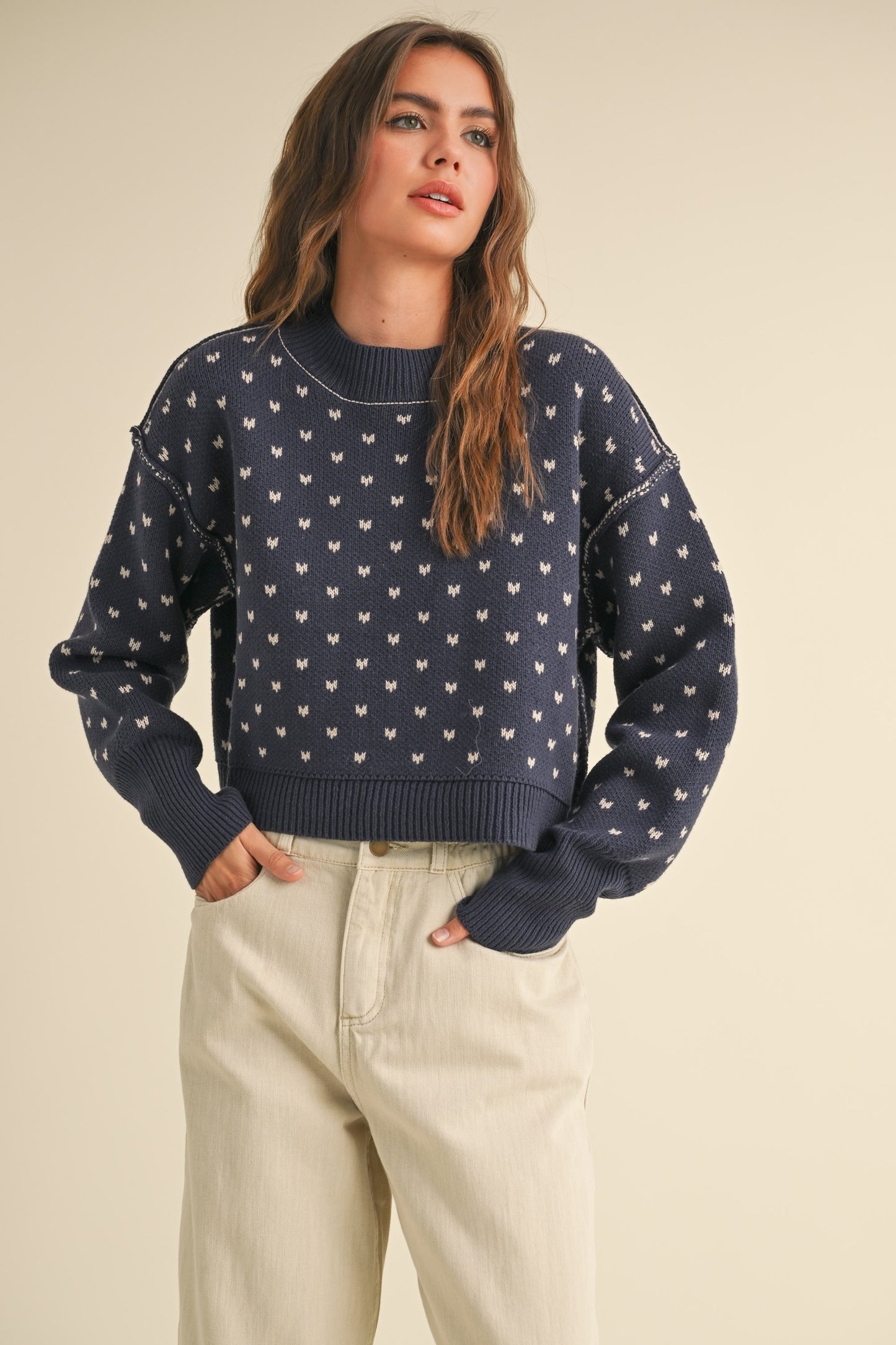 You Have My Heart Crop Sweater