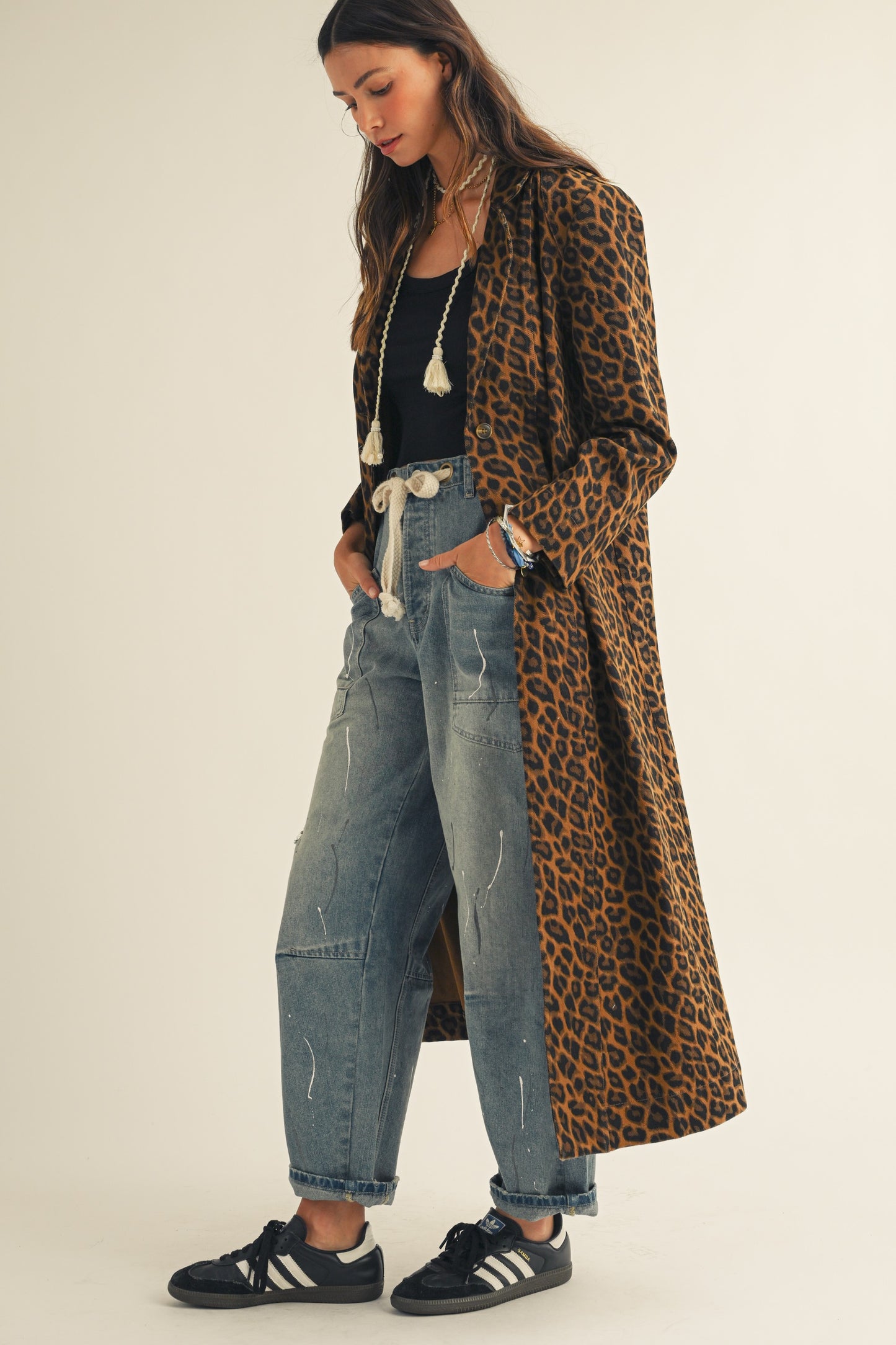 French Leopard Long Jacket