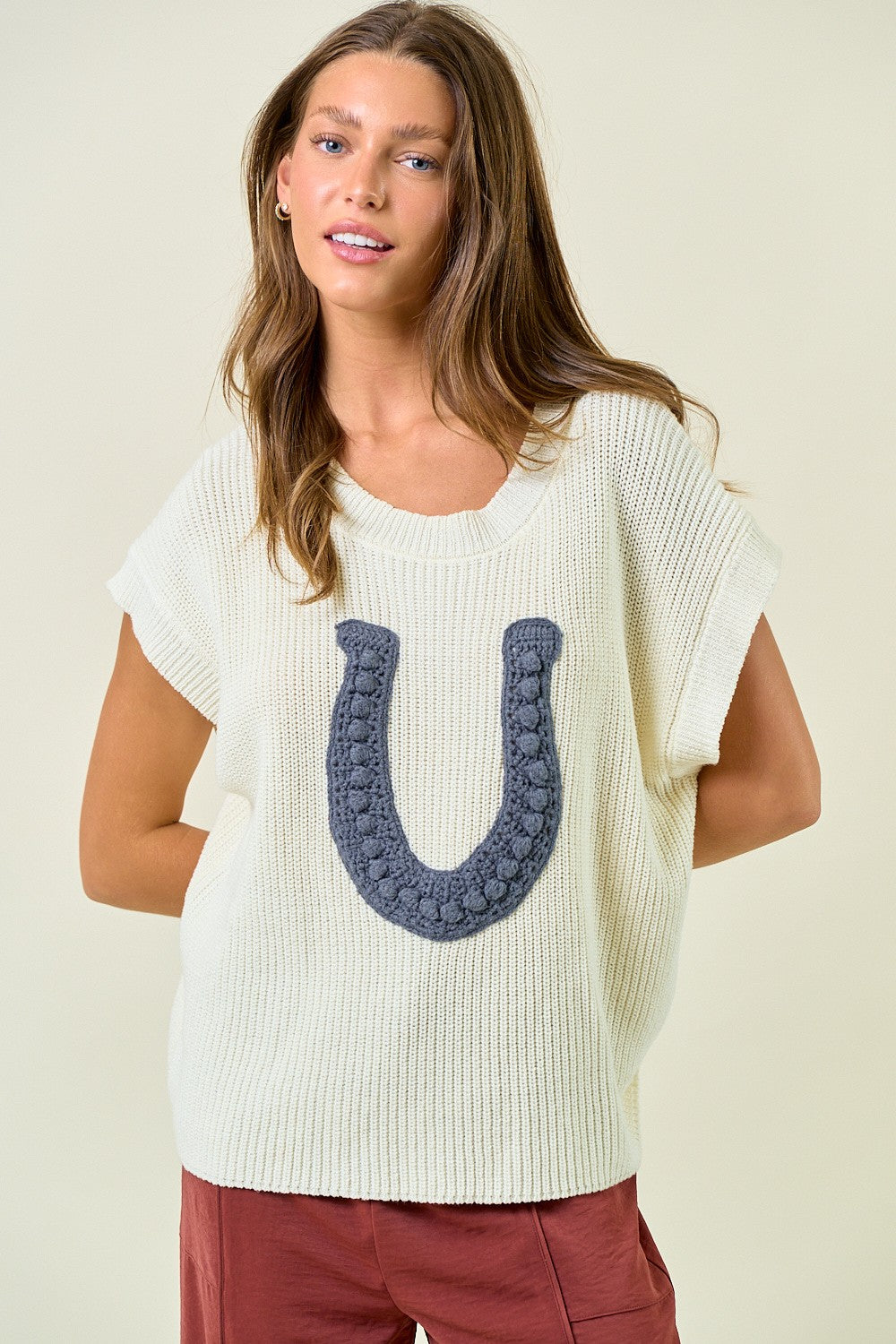 Lucky You Horseshoe Sweater Vest