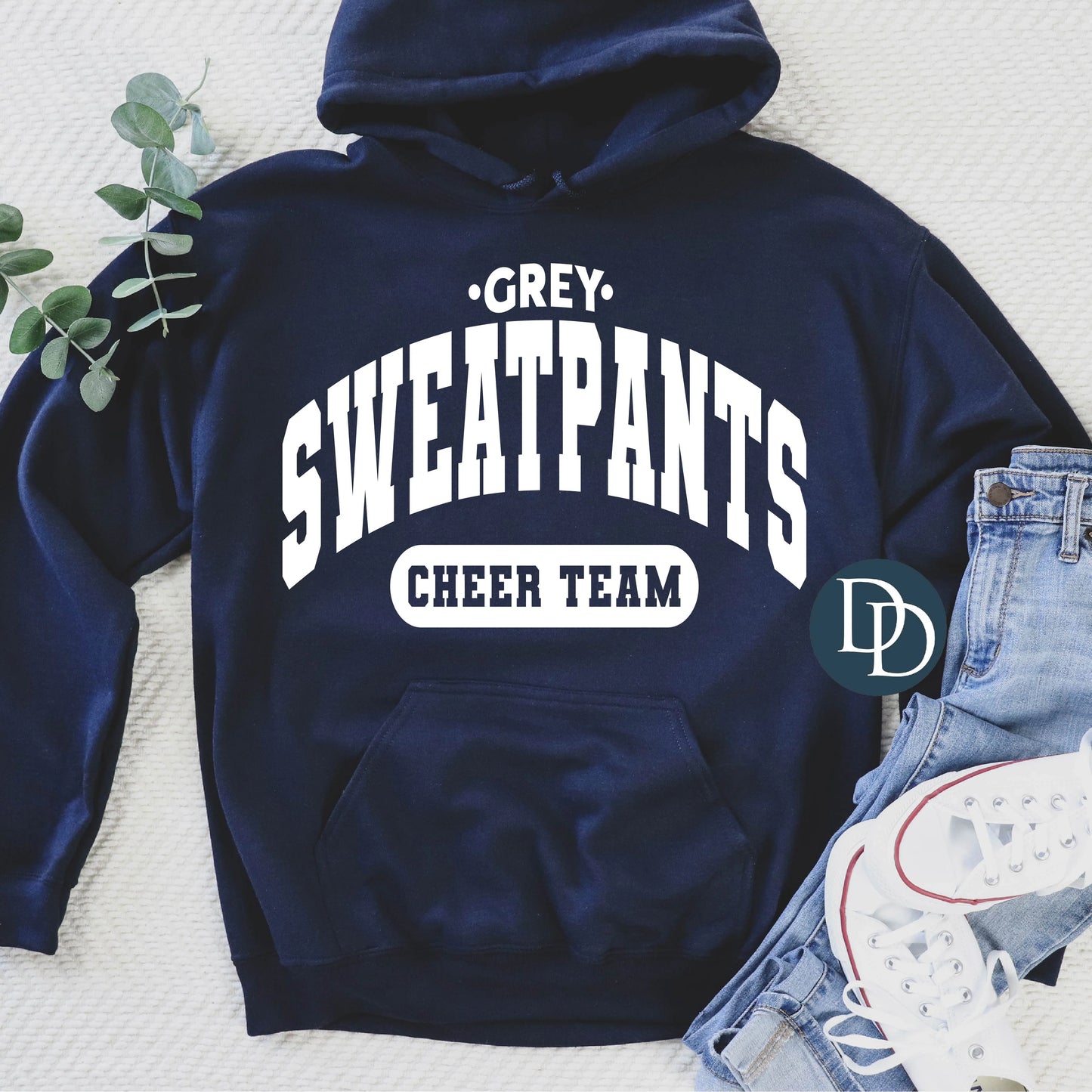 'Grey Sweatpants Cheer Team' Graphic