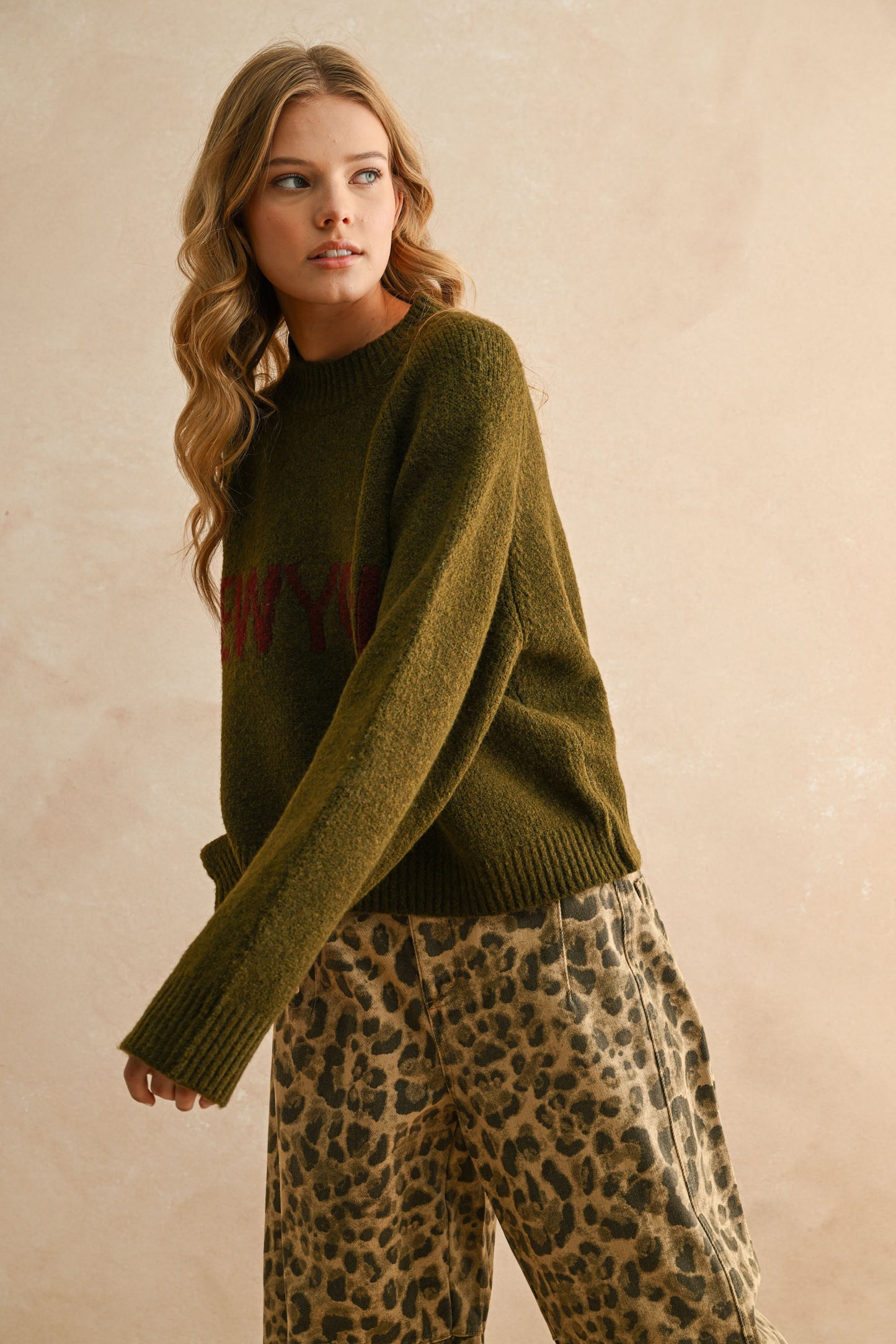Letter Front Sweater
