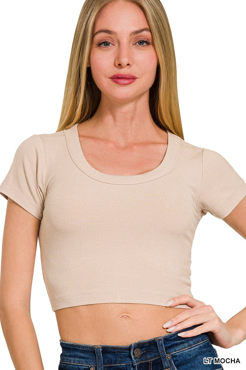 Ribbed Babydoll Tee