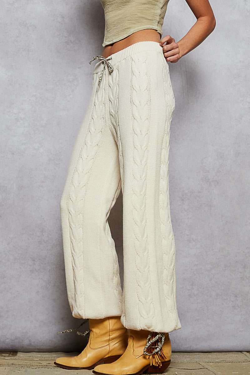 Cableknit Sweater Lounge Pants