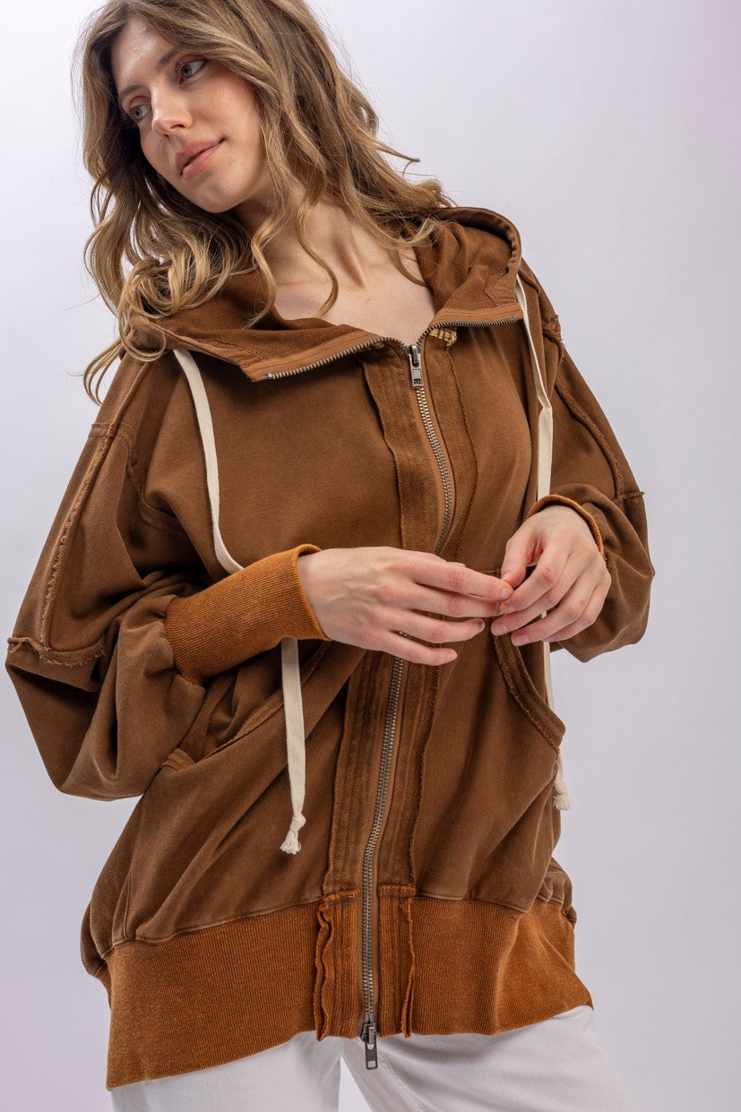 Lainey Oversized Zip Up Hoodie