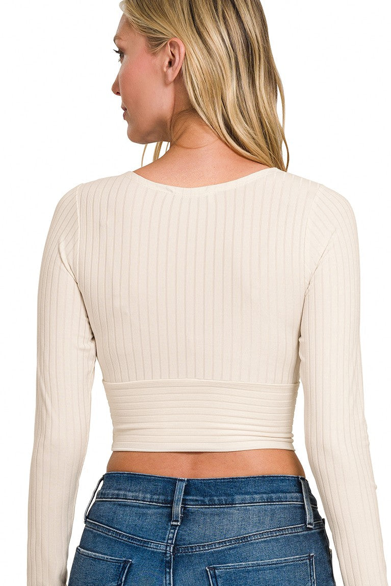 Marly Ribbed Surplus Top