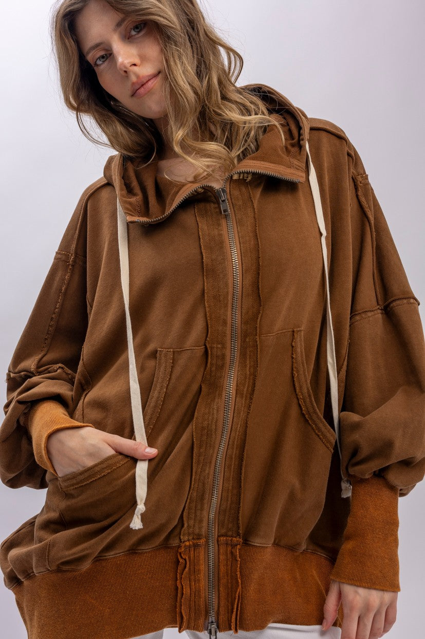Lainey Oversized Zip Up Hoodie