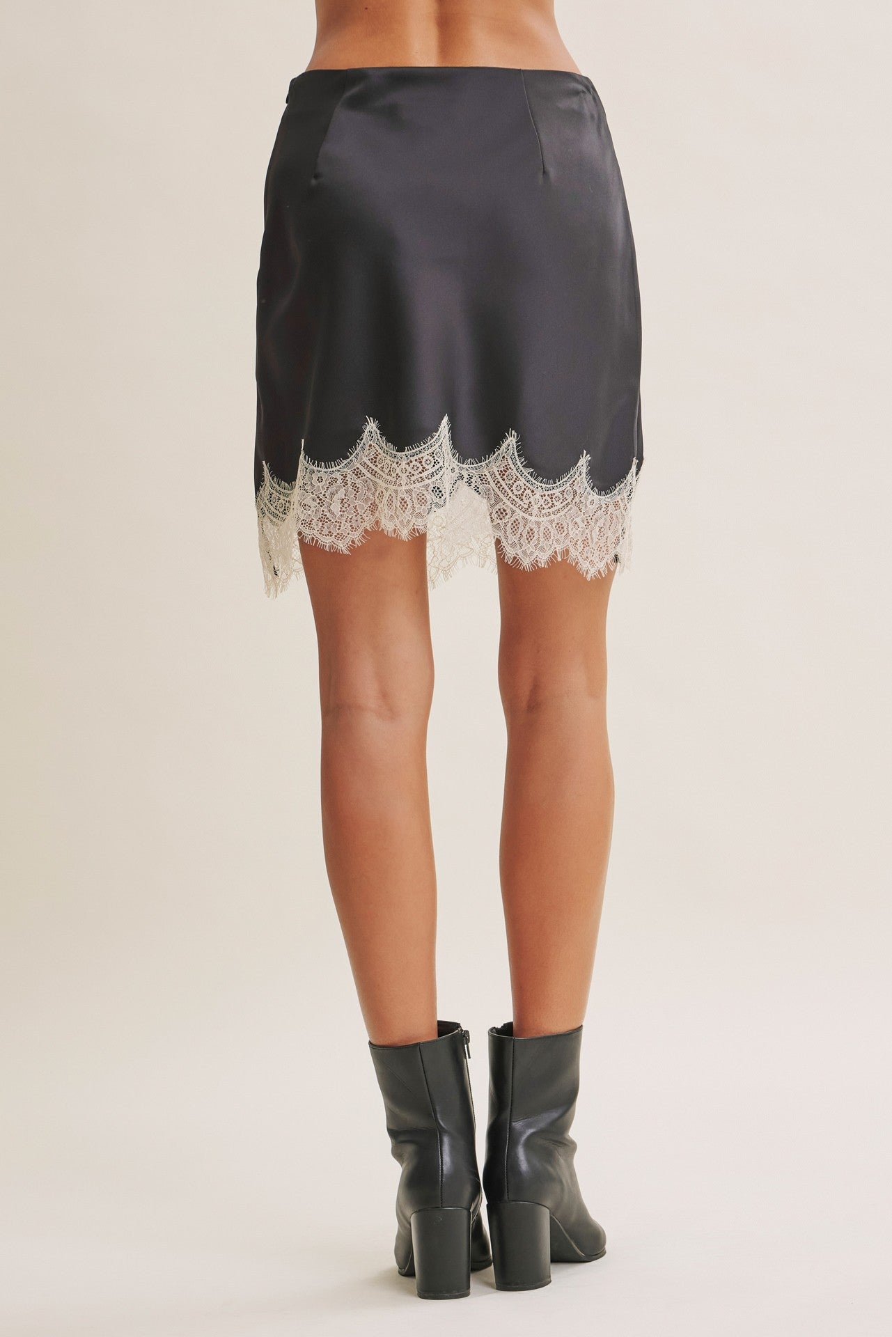 Moonlit Affair Scallop Lace Mini Skirt