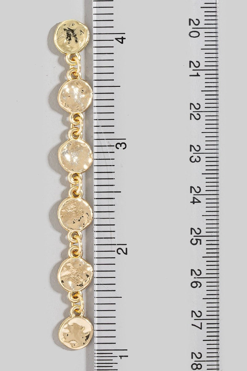 Hammered Chain Dangle Earrings