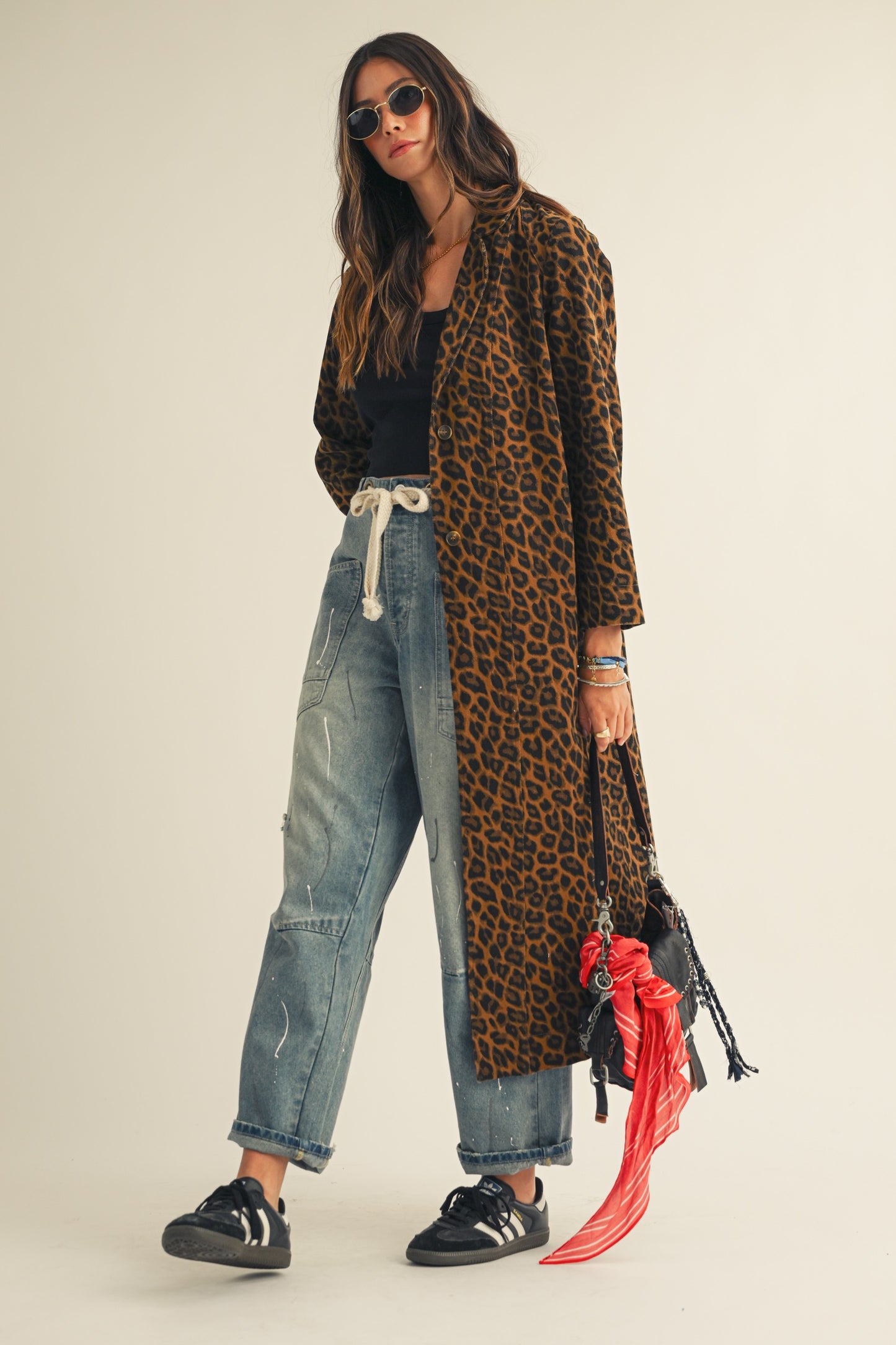 French Leopard Long Jacket