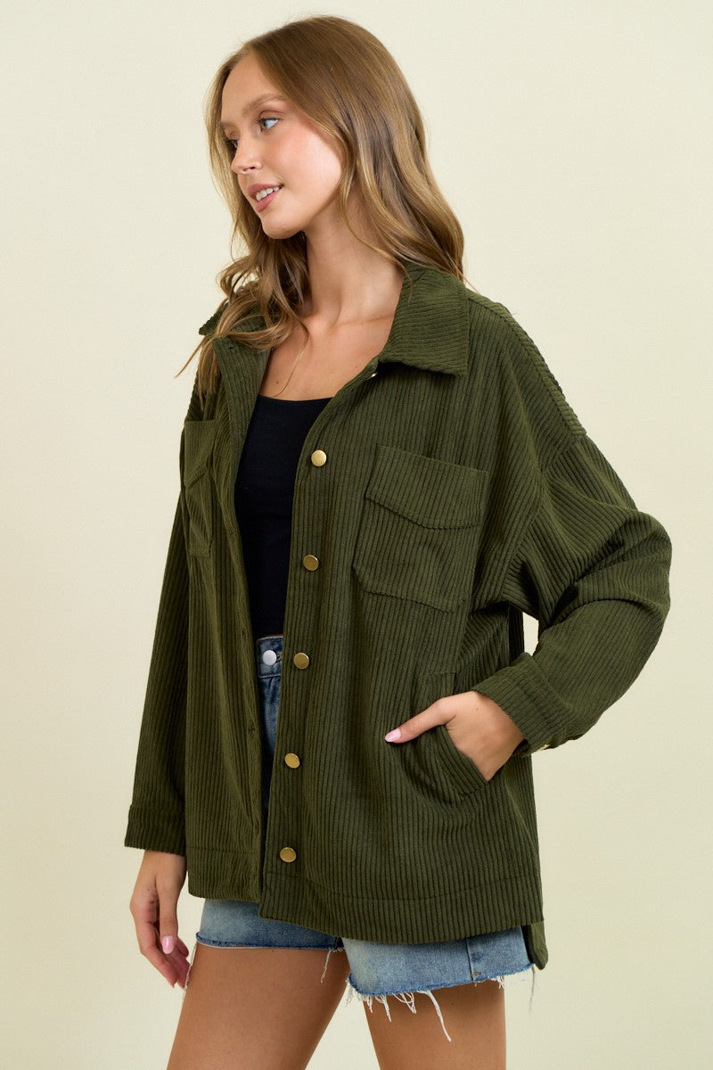 Sadie Corduroy Oversized Shacket