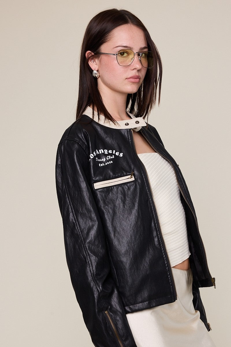 Car Club Vegan Leather Jacket