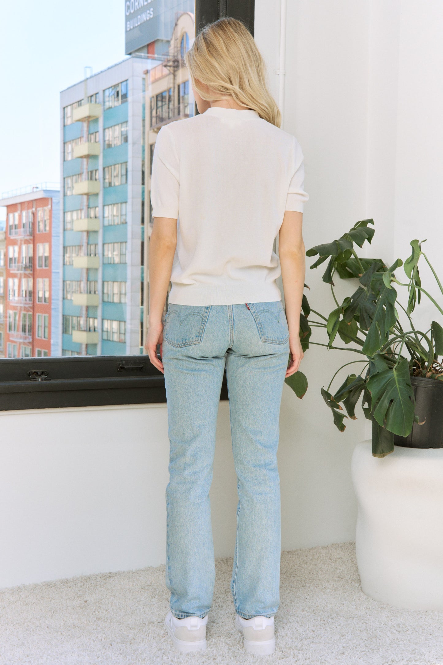 PLUS Relaxed V Neck Top