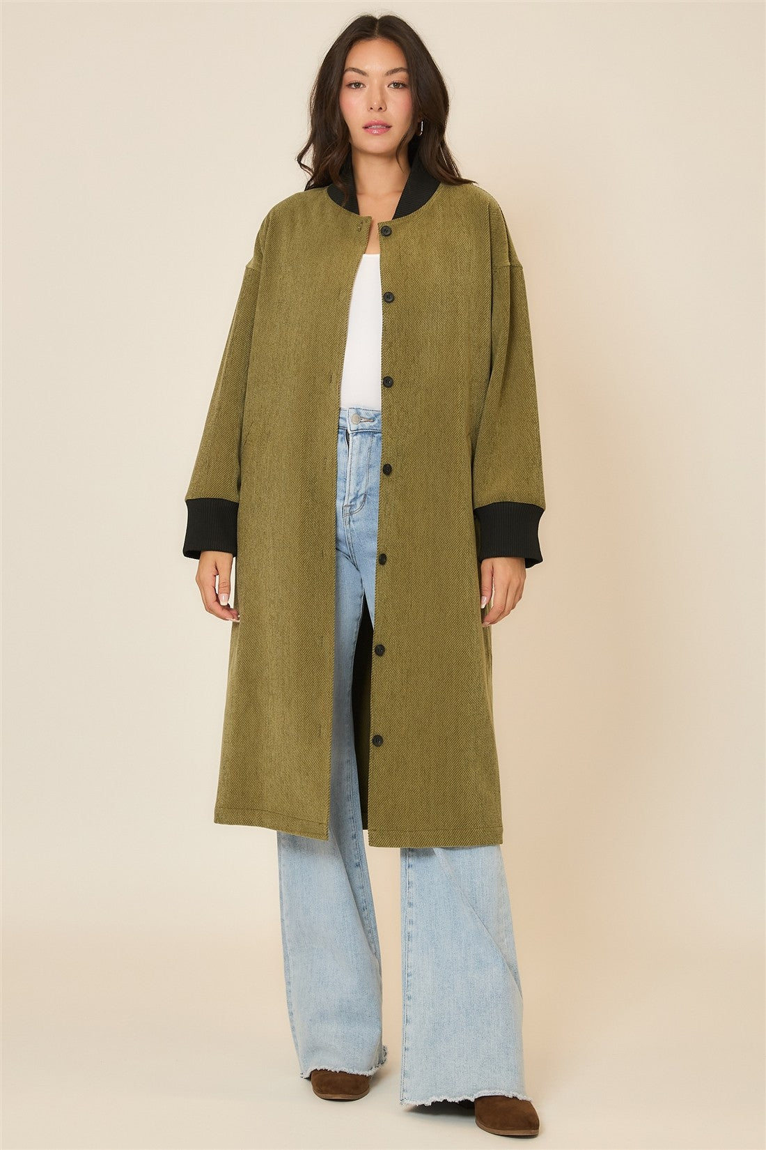 Adalee Corduroy Long Coat