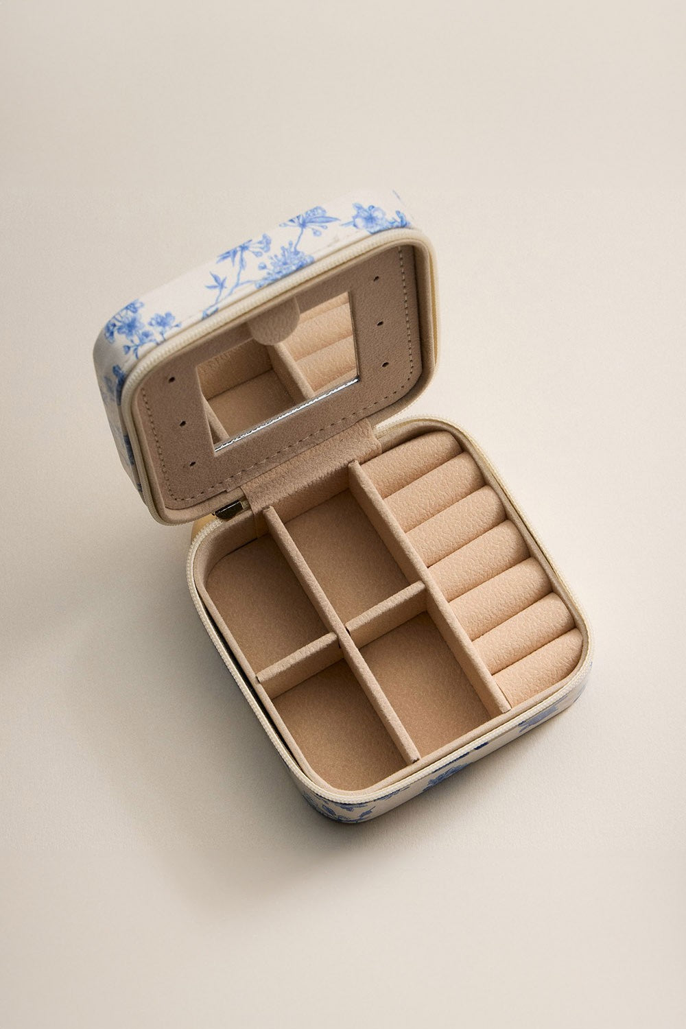 Bird Floral Portable Jewelry Box