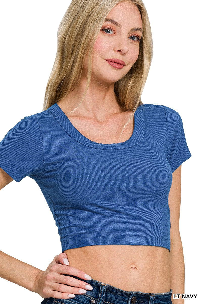 Ribbed Babydoll Tee