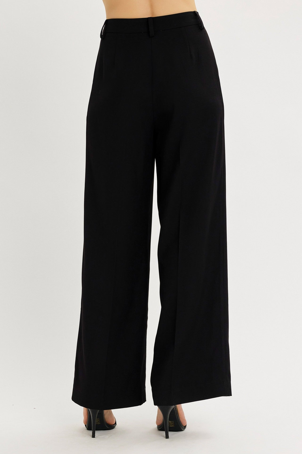 Classic Pleated High Waist Trousers