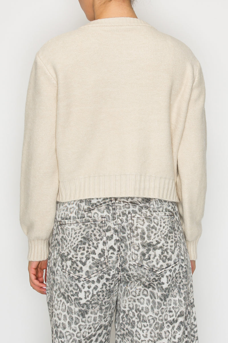 Zip Up Front Pocket Sweater Jacket
