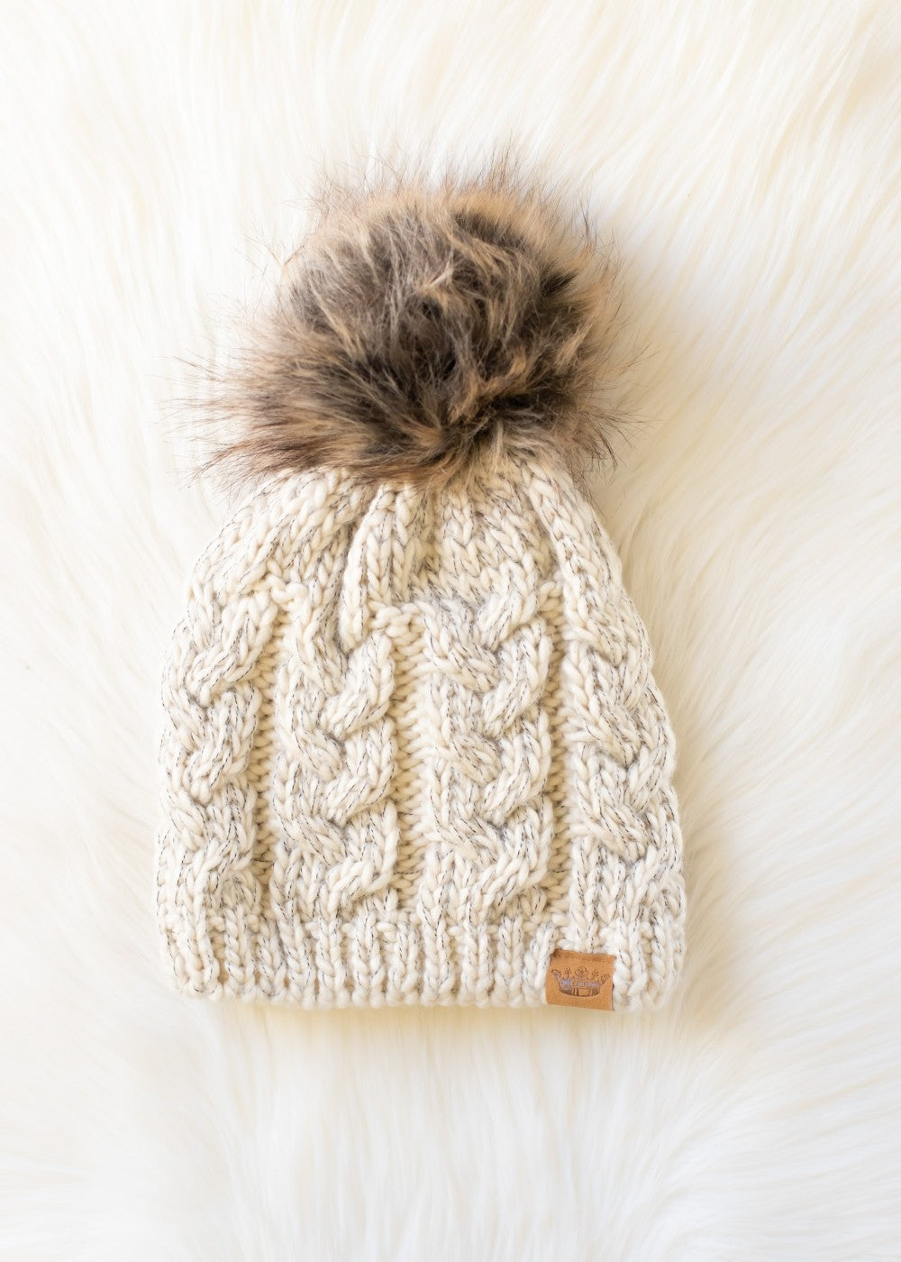 Lucia Cable Knit Pom Hat