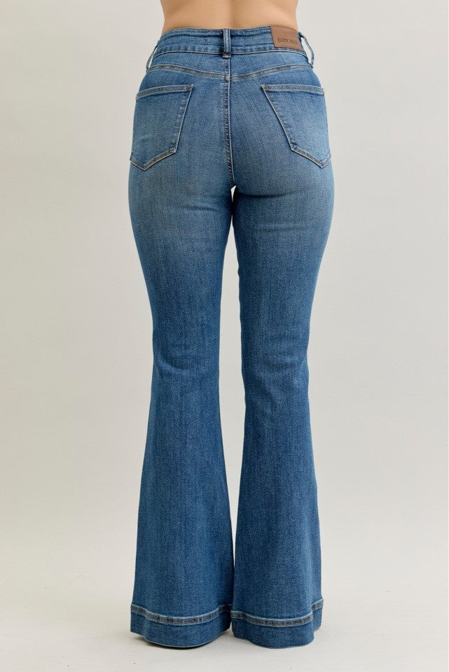 High Waist Tummy Control Double Button Jeans by Judy Blue