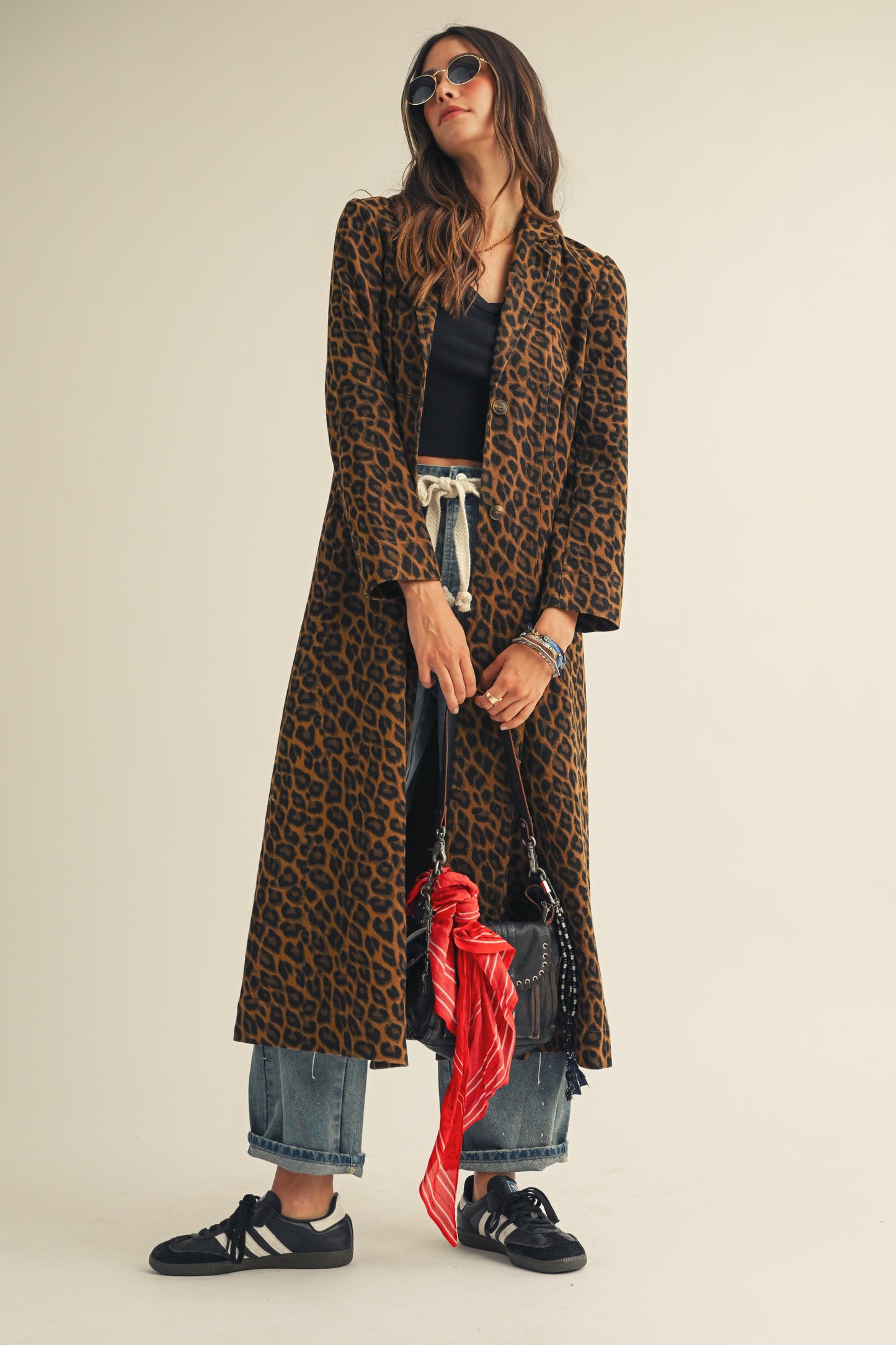 French Leopard Long Jacket