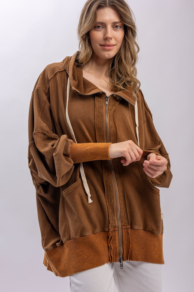 Lainey Oversized Zip Up Hoodie