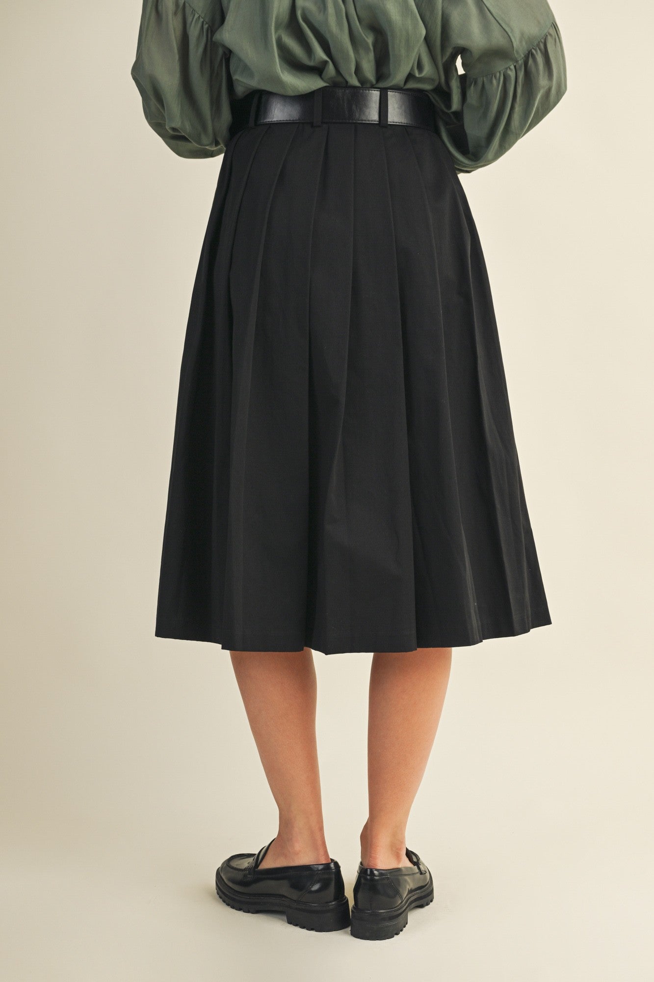 M. Priestly Belted Pleated Skirt