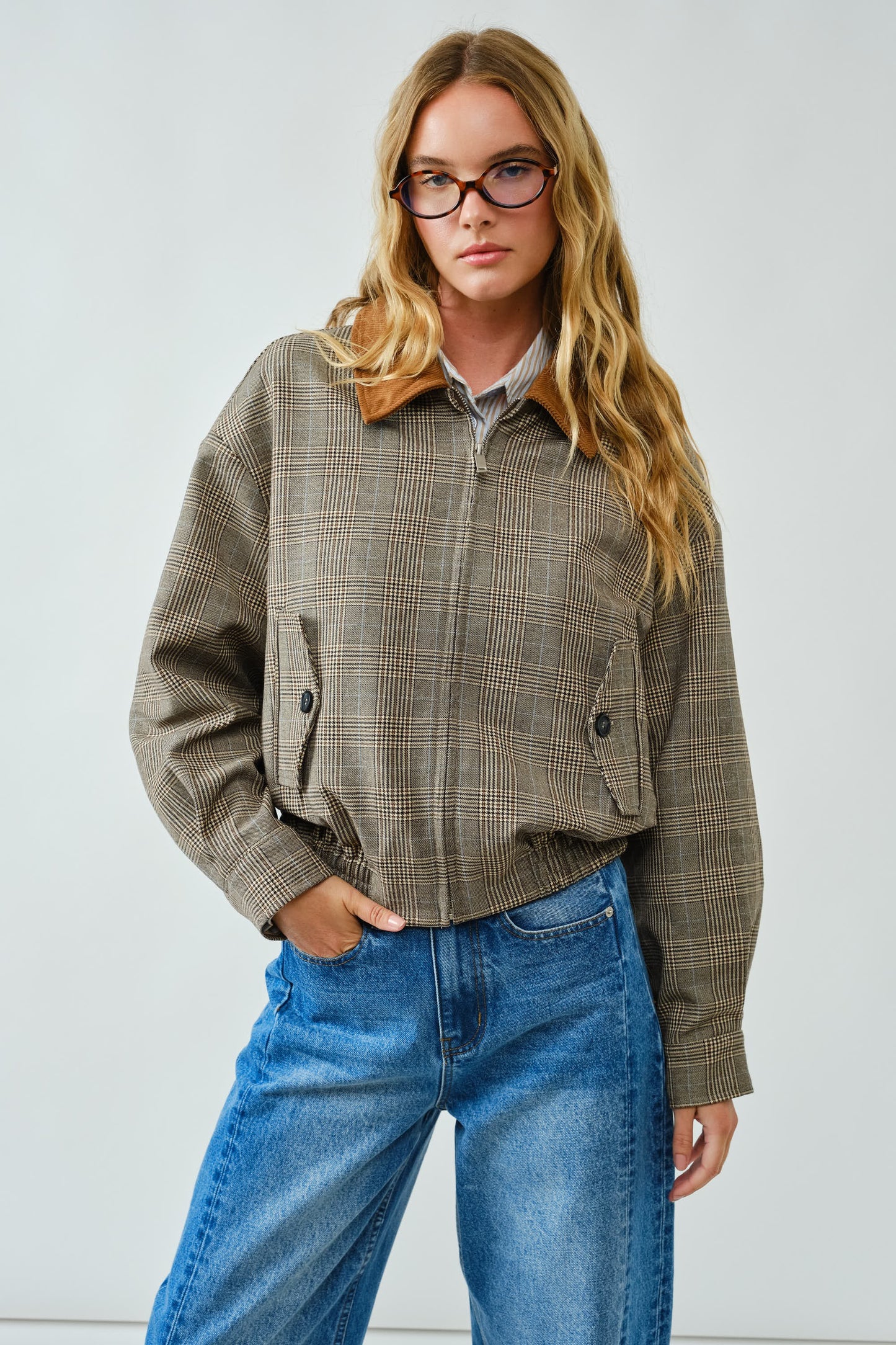 Parker Plaid Bomber Jacket
