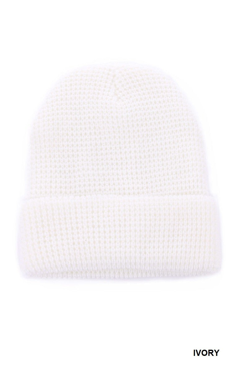Organic Waffle Knit Beanie