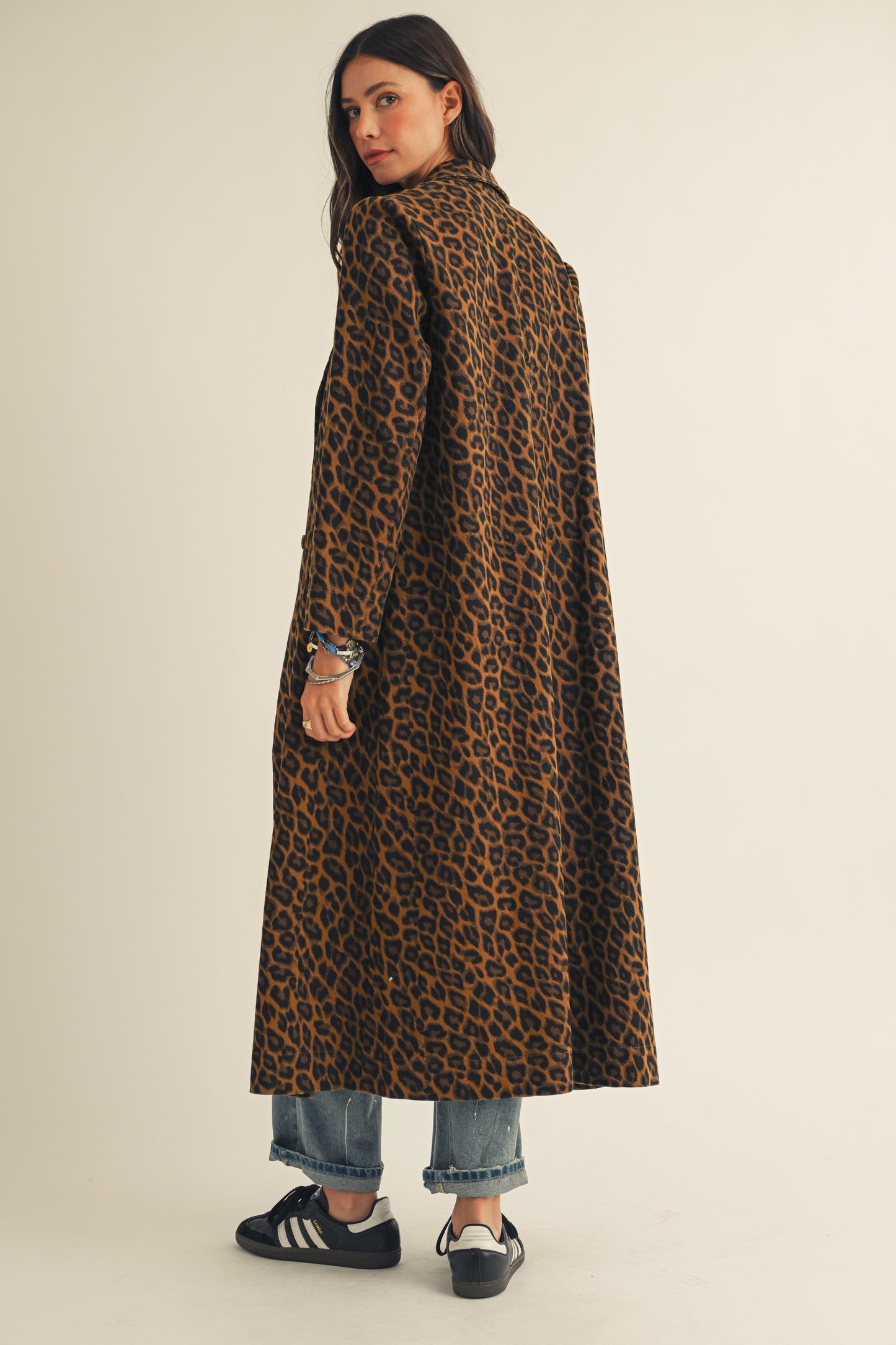 French Leopard Long Jacket