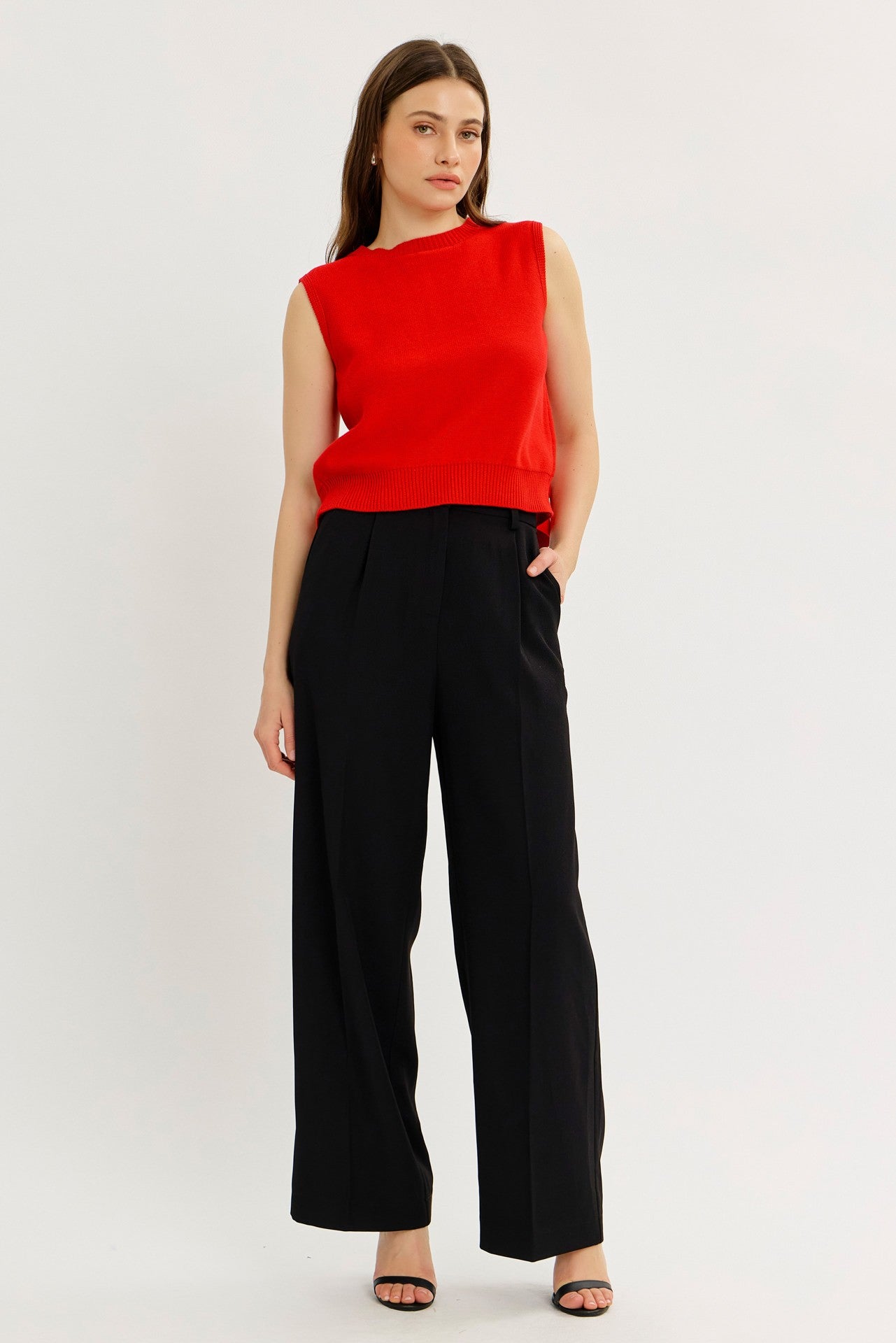 Classic Pleated High Waist Trousers