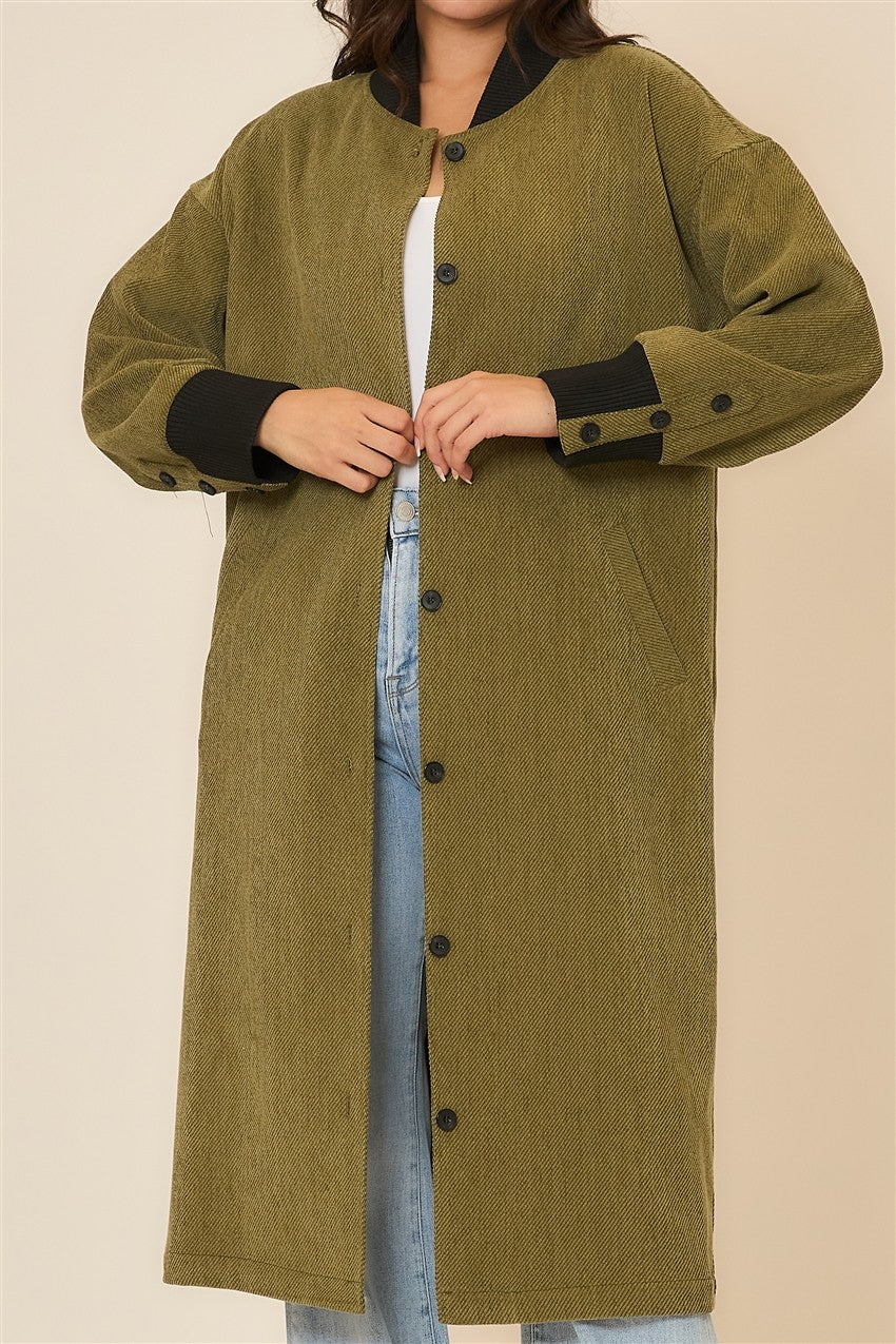 Adalee Corduroy Long Coat