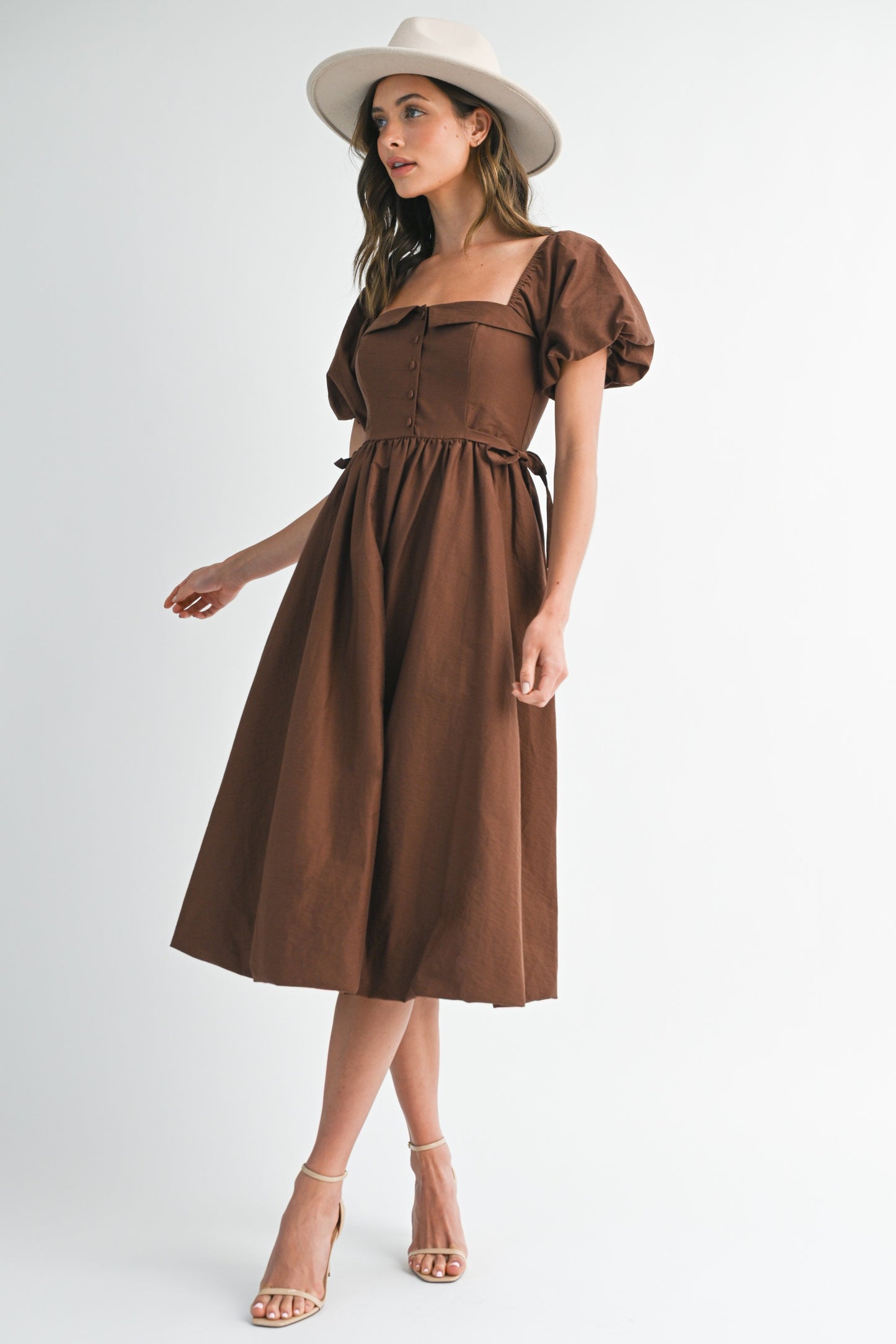 Andi Bubble Puff Sleeve Dress