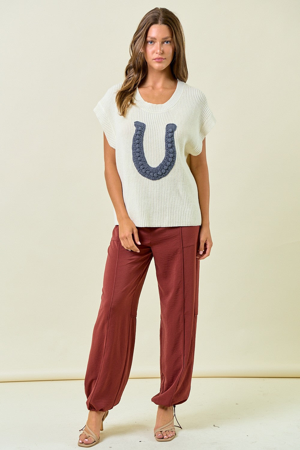 Lucky You Horseshoe Sweater Vest