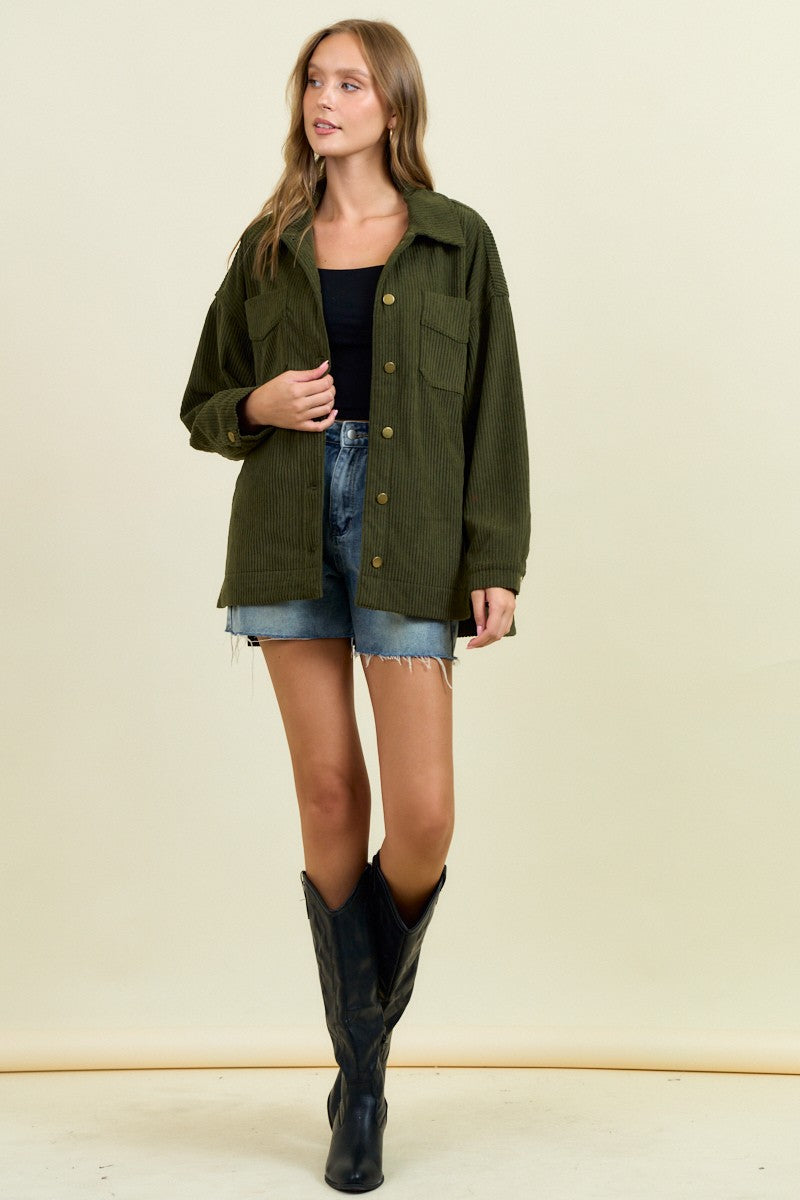 Sadie Corduroy Oversized Shacket