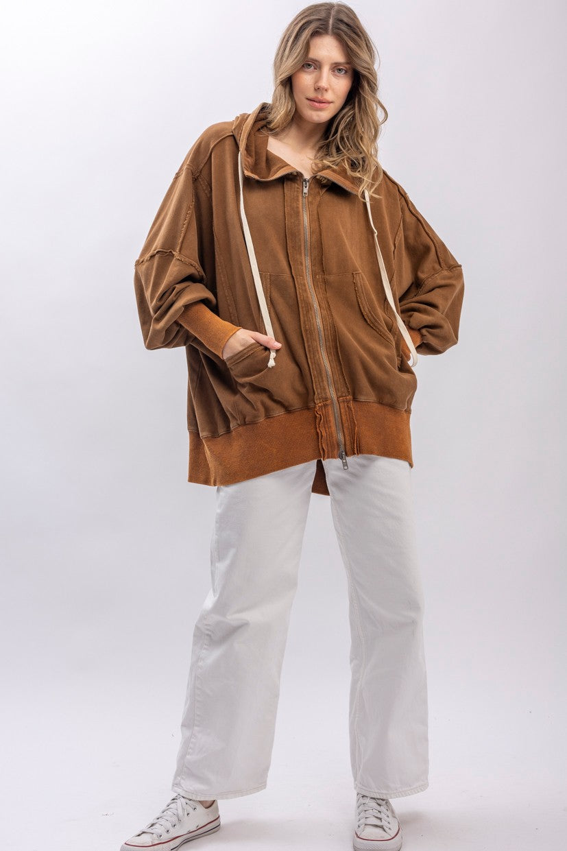 Lainey Oversized Zip Up Hoodie