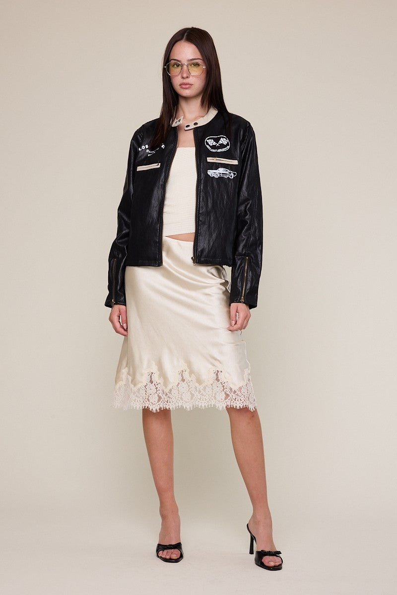 Car Club Vegan Leather Jacket