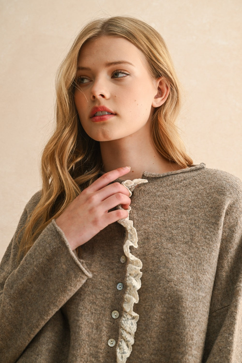 Eileen Lace Trim Cardi