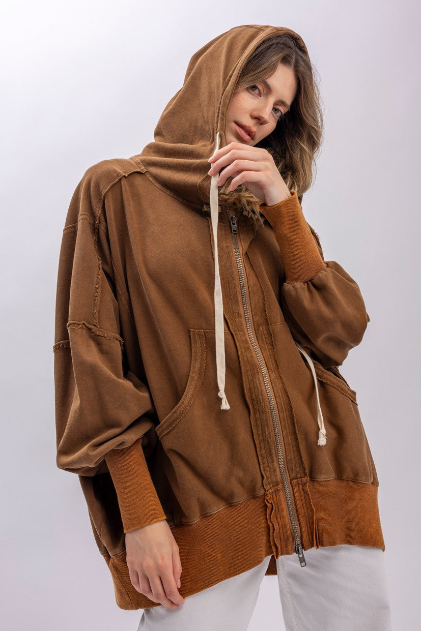 Lainey Oversized Zip Up Hoodie