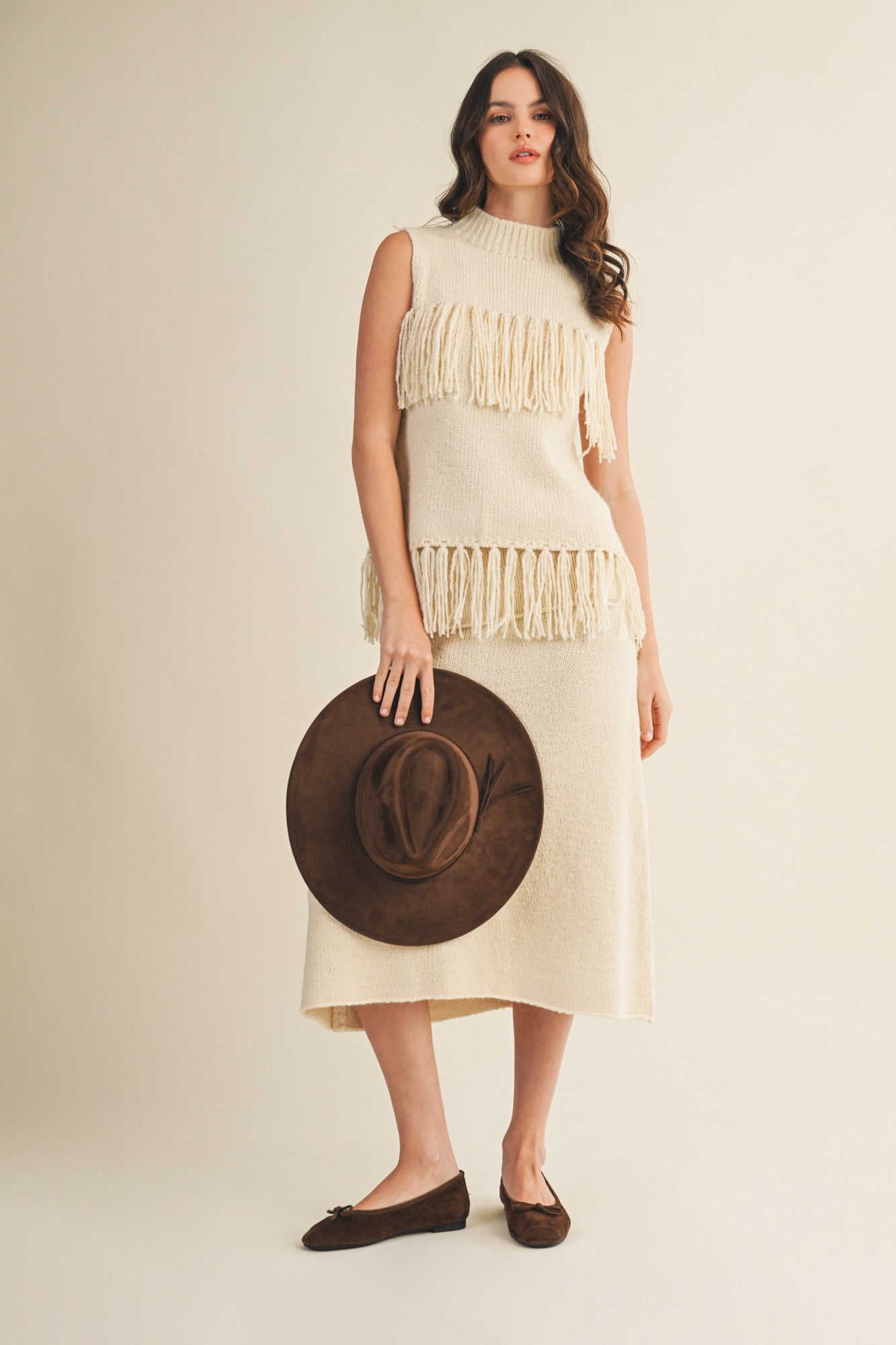 Fringed Sleeveless Sweater