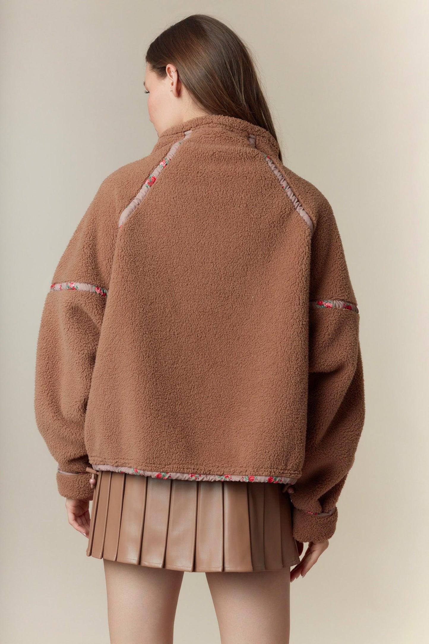 Ditsy Floral Edge Sherpa Jacket