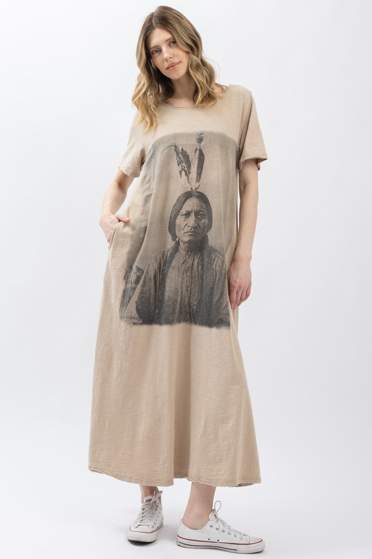 Sitting Bull T-Shirt Dress