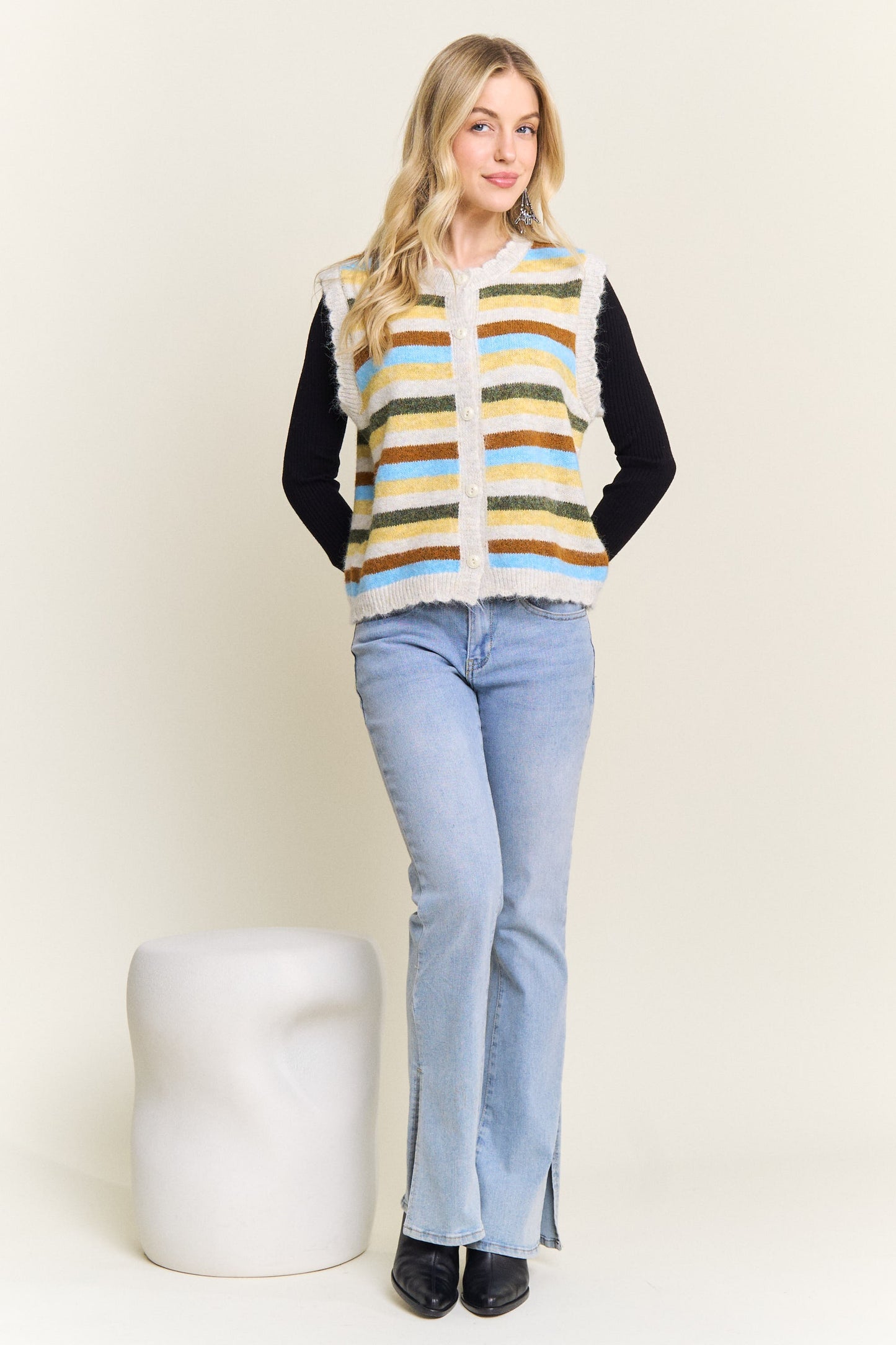 Gabriella Stripe Sweater Vest