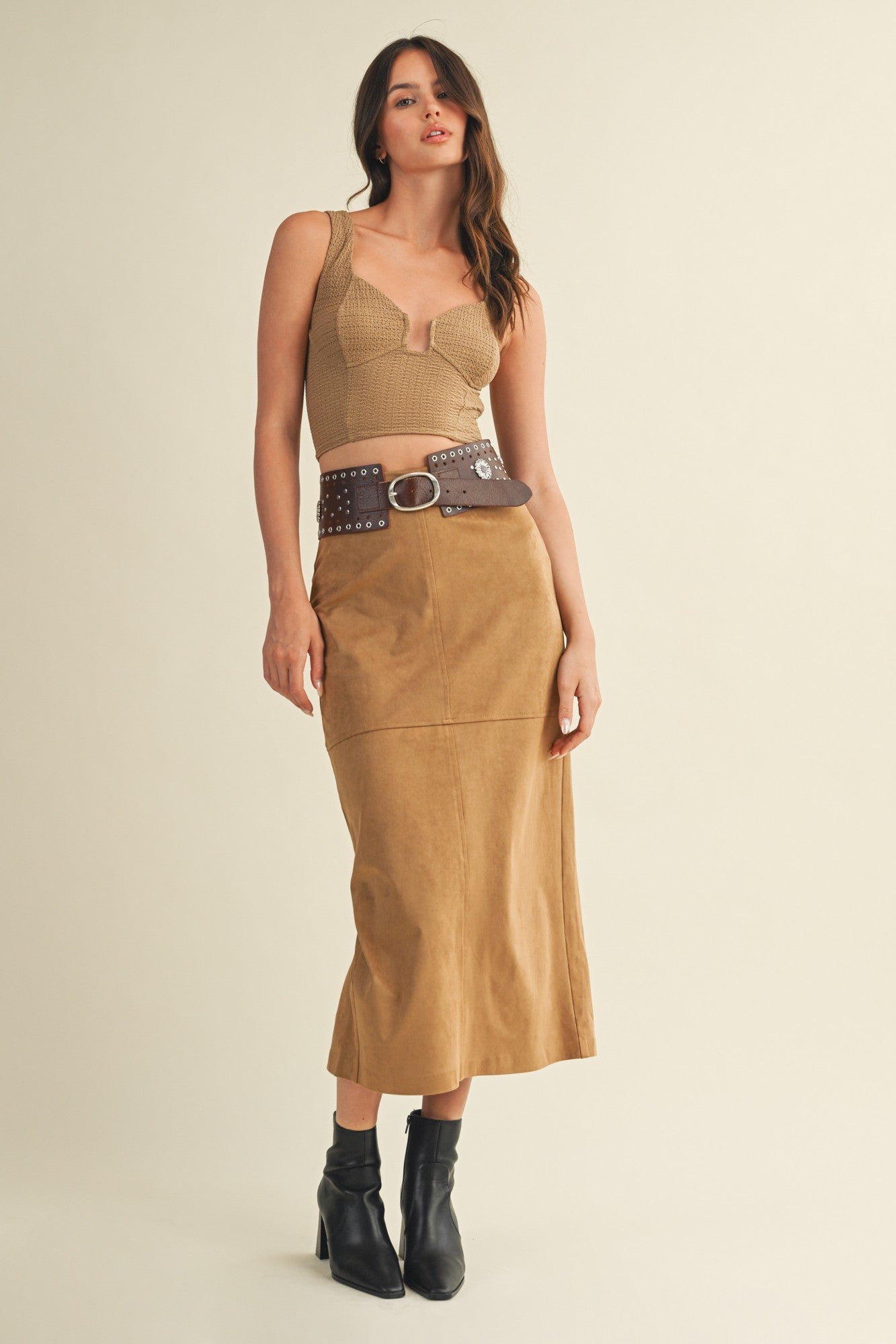 Myla Faux Suede Skirt